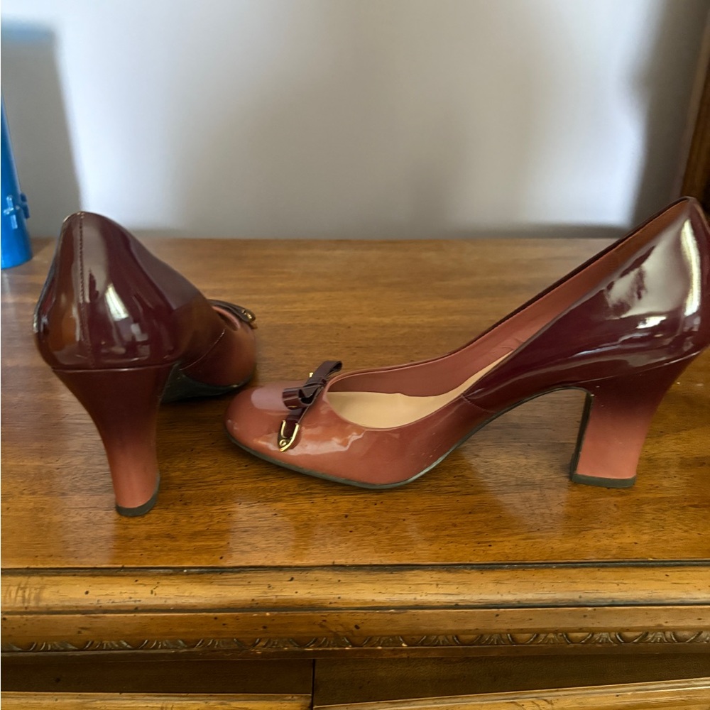 Franco Sarto Burgundy and Mauve Heels